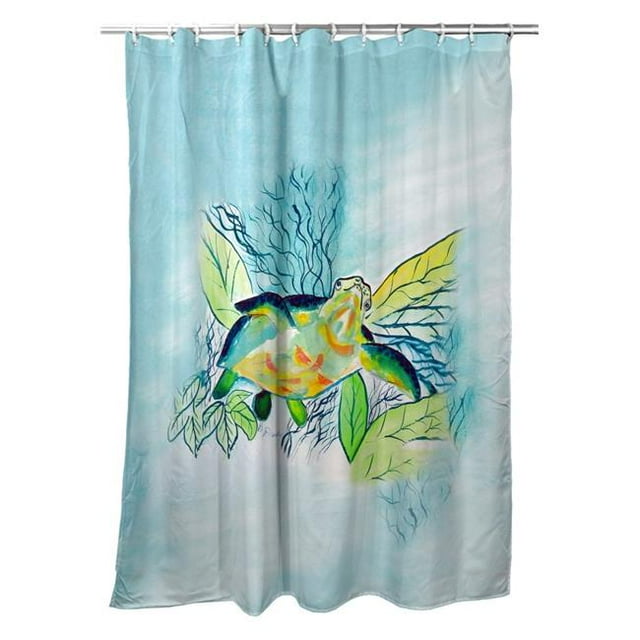 Betsy Drake SH1118 Rideau de Douche Sea Turtle Souriant