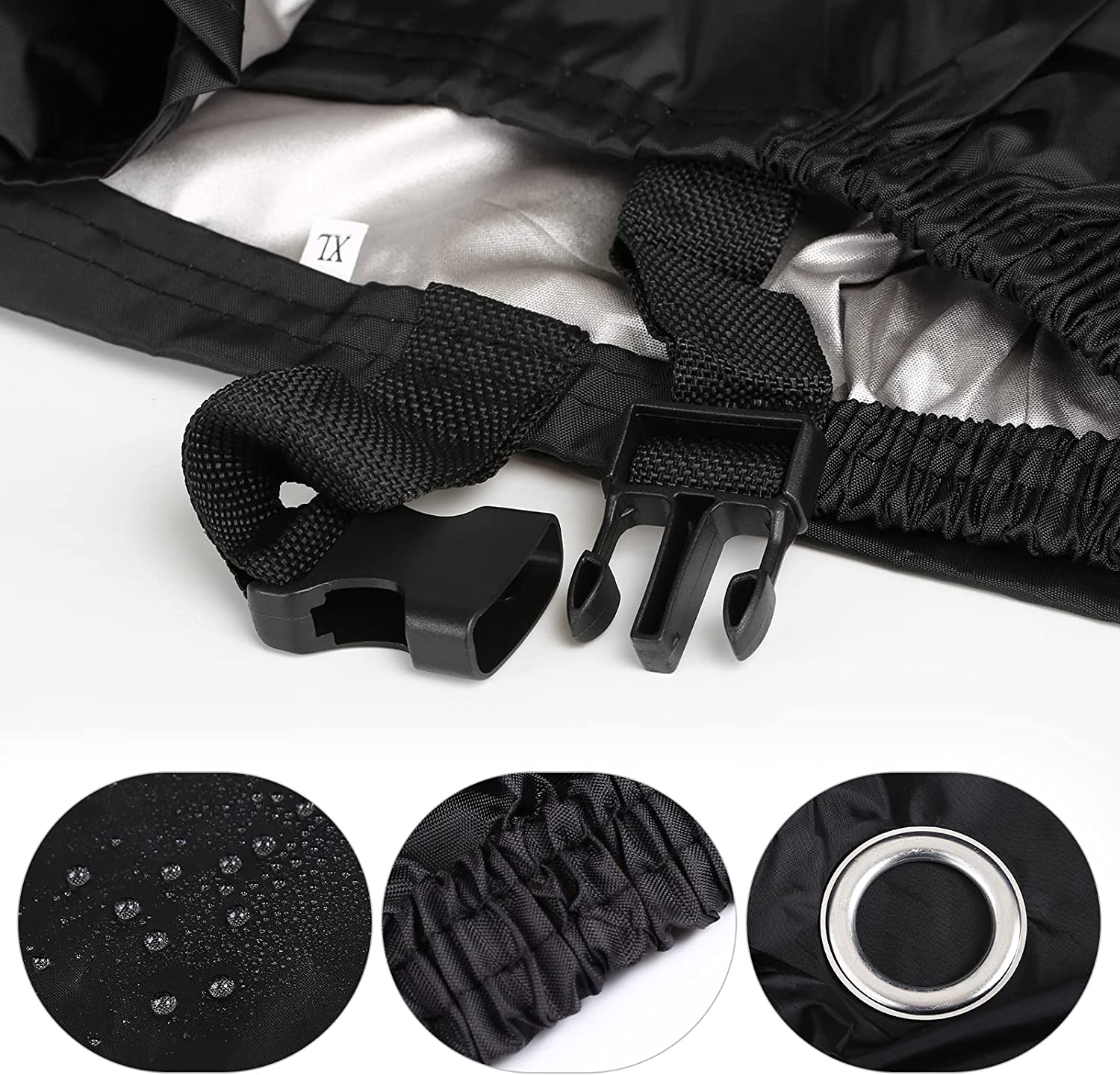 Naler Waterproof Motorcycle Cover Shelter Rain UV All Weather Outdoor Protection & Storage Bag,XL