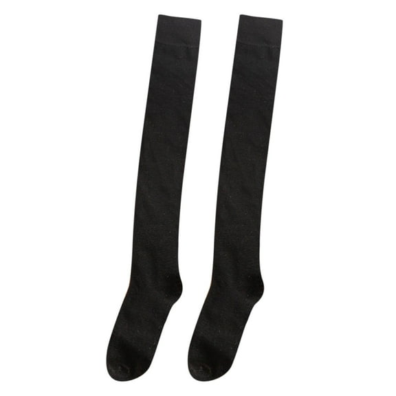 DQRPSEETB Womens Long Socks Pure Color Socks Heap Heap Socks in Autumn and Winter Athletic Socks Women Black