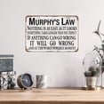 thumbnail image 5 of Murphy's law Vintage Metal Sign If Anything Can Go Wrong It Will Go Wrong Creative Tin Sign Motivational Wall Decor for Home Kitchen Bar Pub Cafe Farm Garden Garage Decor 12x8inch, 5 of 7