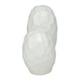thumbnail image 5 of 12" x 11" White Porcelain Ceramic Dimensional Angled Origami Inspired Heart Sculpture with Faceted Exterior, by DecMode, 5 of 7