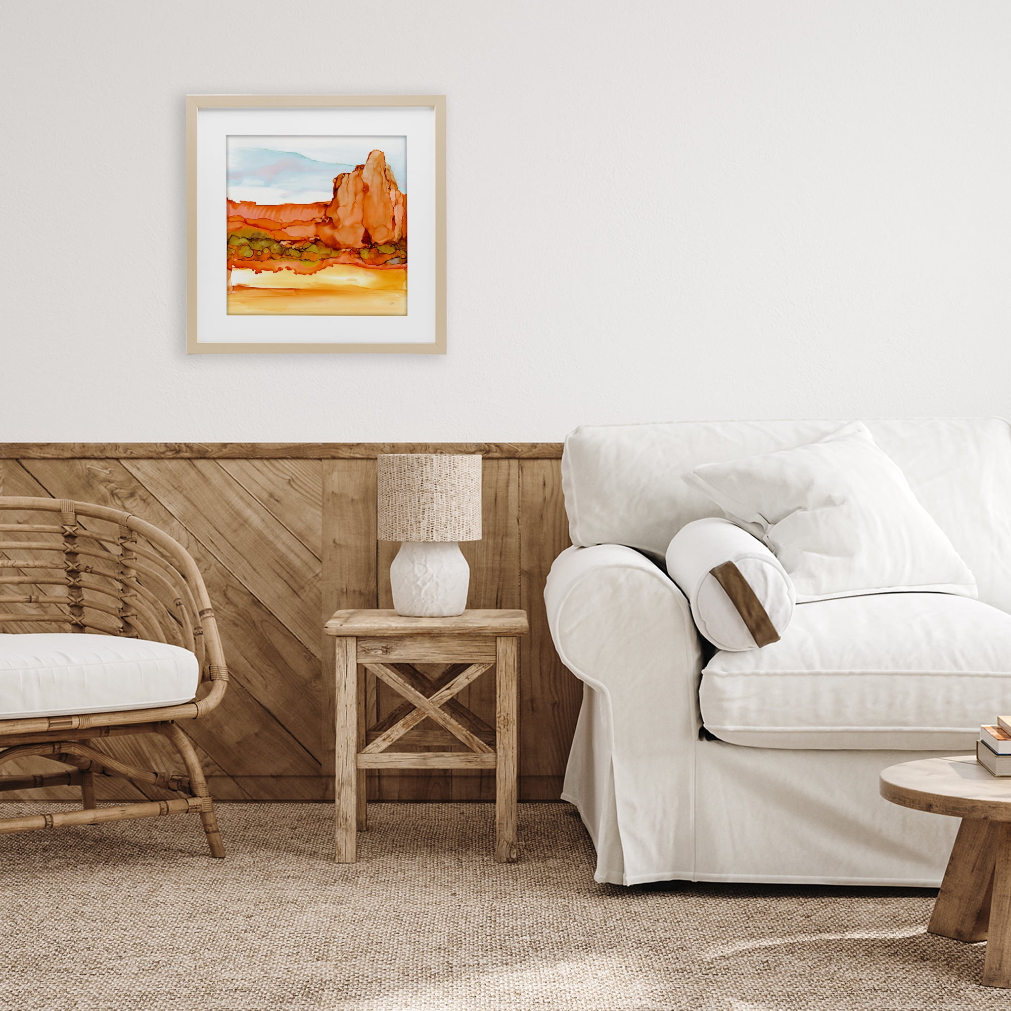 Stupell Industries Earthy Desertscape Illusion Birch Framed Print Under Glass, design by Chris Paschke