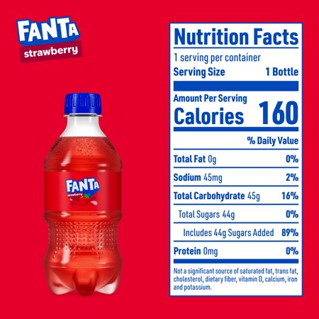 Fanta Strawberry Soda Pop Bottles, 12 fl oz, 6 Pack