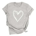 thumbnail image 4 of Cutuoiiu Women's Love Heart Print Casual Valentines Short Sleeve Tops Gifts, 4 of 8