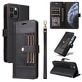 thumbnail image 1 of FOXDOCK Funda tipo Cartera para iPhone 13 Pro – Cubierta de Cuero PU con Múltiples Ranuras, Bolsillo para Efectivo y Correa de Muñeca, 1 of 6