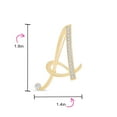 thumbnail image 4 of Bling Jewelry Womens Large Statement ABC Crystal Letters Initial  Lapel Pin Brooch Gold Plated, 4 of 6