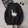 thumbnail image 2 of EHQJNJ Sweat-Shirt Femmes Plus Mode Femmes Sweat-Shirt Imprimé Mignon Manches Longues Décontracté Col Rond Sweat-Shirt Joyeux Sweat-Shirts pour Femmes Sweat-Shirt Col Rond Noir, 2 of 3