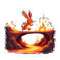 thumbnail image 6 of Cartoon Rabbit Fire Theme Stickers, Waterproof Rabbit Fire Theme Sticker for Water Bottle Laptop Phone Cases Planner Skateboard Luggage Helmet Party Favor Decor, Ideal for Adults Teens Teacher Rewards, 6 of 8