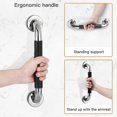 thumbnail image 4 of Pieces Bathtub Handle, 33 cm Non-Slip Bathroom Grab Bar, Wall-Mounted Stainless Steel Grab Bar Shower Handle for Elderly/Disabled/Children/Pregnant, 4 of 5