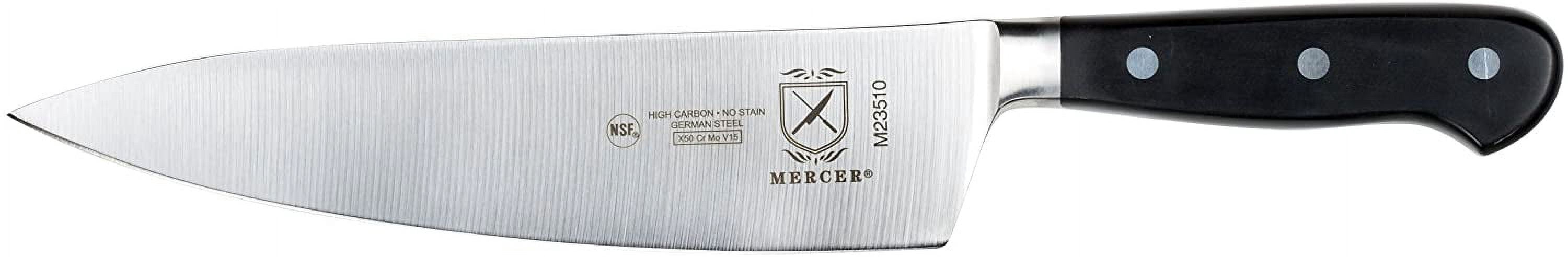 Mercer Culinary Renaissance 6-Piece Forged Knife Block Set, Tempered Glass Block
