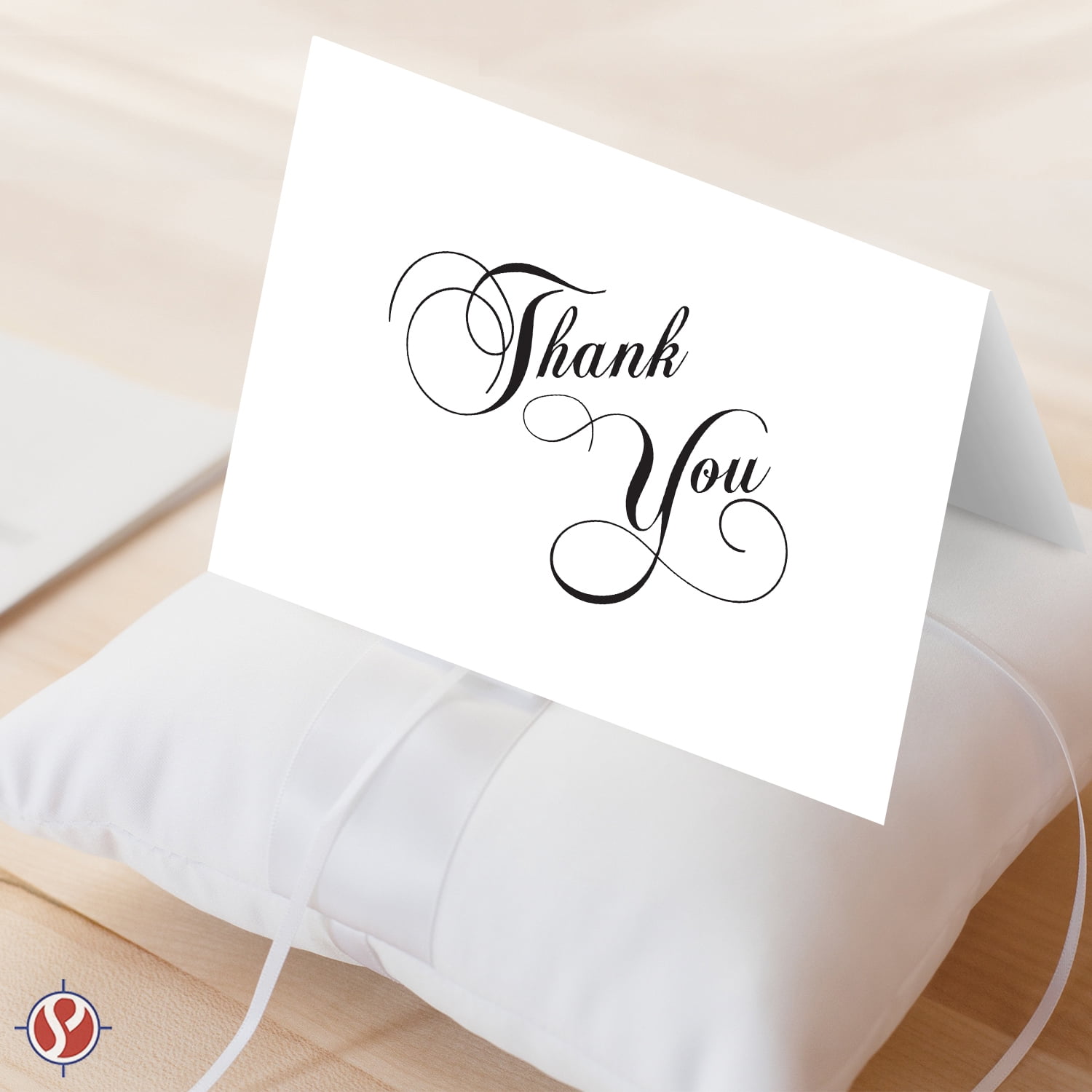Thank You Card – Elegant Half-Fold Note Cards & Envelopes | Great for Wedding, Baby Shower, Graduation, Anniversary, Sympathy, Business, etc. | Blank Inside | 5 x 7” (A7 Size) | 25 per Pack