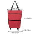 thumbnail image 3 of Sac de Courses à Main avec Roues Pliantes Sac de Courses Chariot Maison Épicerie Sac à Roulettes Bleu Chariot de Courses Portable, 3 of 6
