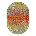 thumbnail image 2 of Unique Loom Outdoor Modern Collection Area Rug - Crumpled (2' 2" x 3' 1" Oval Multi/Gold), 2 of 11