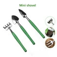 thumbnail image 2 of 3-Piece Mini Garden Tools Set - Small Stainless Steel Hand Tools with Wood Handle for Indoor Plants, Potted Flowers, Transplanting - Includes Shovel, Rake & Wide Shovel - Compact 5.91" Gardening Kit, 2 of 6