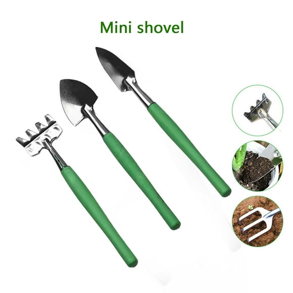 Yhmxh Small Garden Tools, 3 Pcs Mini Garden Tools Set, Cute Gardening Tools, Plant Potted Flower Garden Tool Wood Handle For Plant Transplant Kitchen Essentials Home and Kitchen Kitchen Tools