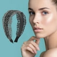 thumbnail image 2 of Unique Bargains 1 Pc Flower Pattern Lace Headband 5.91"x4.33" Silver Tone, 2 of 6