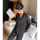 thumbnail image 4 of Pijama de manga larga para mujer, cárdigan de primavera y verano, de seda helada, para niñas, ropa de casa cómoda y de ocio, pijamas de satén de seda para mujer, 4 of 6