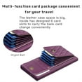 thumbnail image 2 of ELEHOLD Luxury Wallet Case&nbsp;for Samsung Galaxy S22 Ultra Case Organ Card Slots Holders PU Leather Metal Snap with Crossbody Shoulder Strap Shockproof Elegant Purse Case,purple, 2 of 6