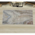 thumbnail image 1 of Marble Print Decorative Rug, Surreal Onyx Stone Surface Pattern Pale Blue Details Picturesque Art, Quality Carpet for Bedroom Dorm and Living Room, 6 Sizes, Cinnamon Beige Tan, by Ambesonne, 1 of 1