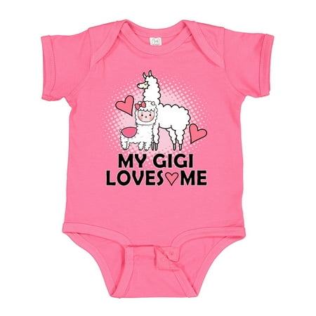 

Inktastic My Gigi Loves Me Llama Gift Baby Girl Bodysuit