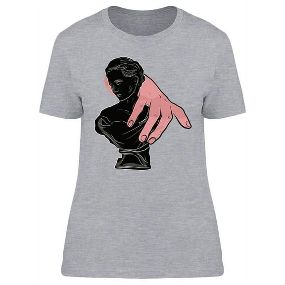 Black Marble Woman Statue T-Shirt Women -Image by Shutterstock, Female Large