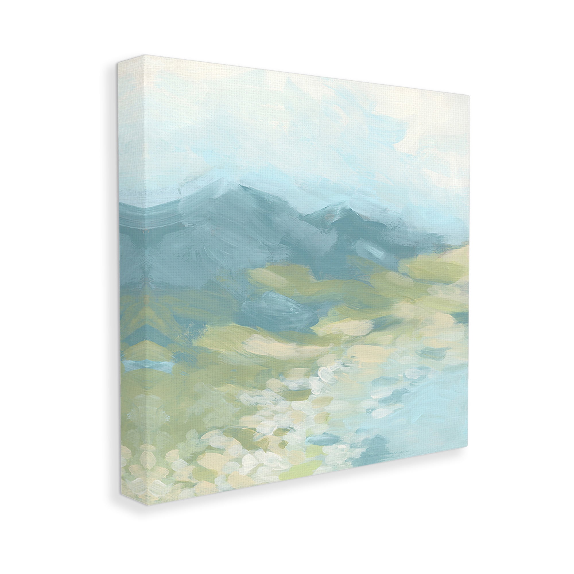 Stupell Industries Misty Mountain Valley Landscape Painting Gallery Wrapped Canvas Art Print Wall Art, 17 x 17