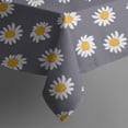 thumbnail image 5 of Gray Daisy Flower Pattern Square Tablecloth,Waterproof Square Table Cover,Wipeable Spillproof Washable Table Cover for Home Kitchen Party Decor 42"X42"(107x107cm), 5 of 6