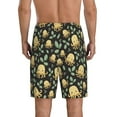 thumbnail image 2 of JUNZAN Octopuses And Leaves Pattern Sleep Pajama Shorts for Men,Men's Pajama Bottoms,Sleepwear,Pj Shorts, 2 of 7