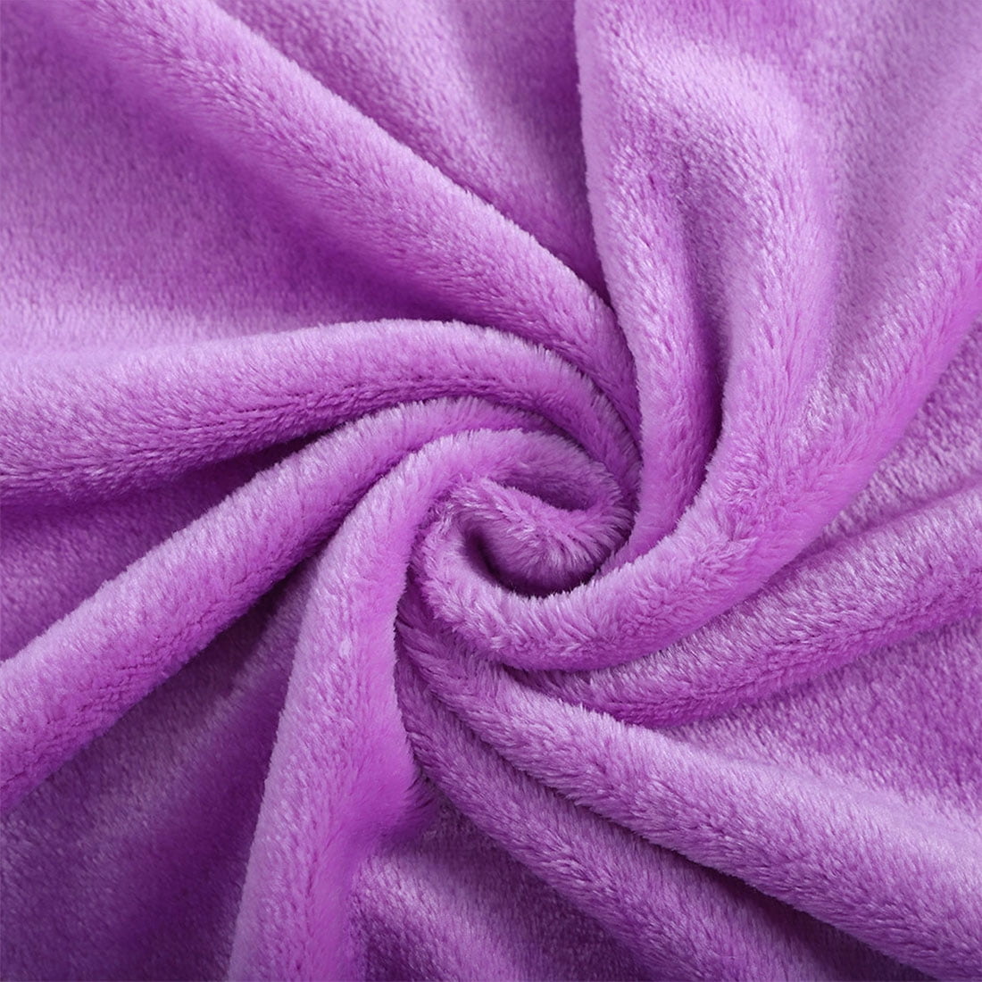 Unique Bargains Fuzzy Plush Flannel Fleece Throw Blanket Light Purple 27" x 40"