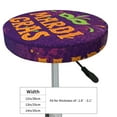 thumbnail image 4 of Fotbe Mardi Gras2 Stool Covers Round,Waterproof Round Bar Stool Covers Bar Chair Covers Washable Stool Cushion Slipcover for 12-14 Inch Chair-12 inch, 4 of 7