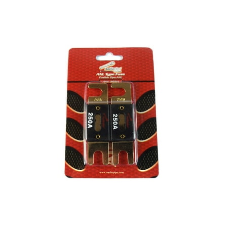 250 Amp ANL Fuses Gold Plated AudioPipe Blister Pack 2 Fuses Car Audio