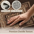 thumbnail image 6 of ODIKA 8'x10' Washable Area Rug Vintage Layout Distressed Border Motifs Ornate Faded Hallway Boho Refined for Dining Room, Large Office, Lounge, Non-Slip Chair-Friendly Mat, 6 of 7