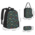 thumbnail image 2 of Balery River Freshwater Fish Mochila Escolar 3 en 1 para Niños - Mochila Resistente con Lonchera Térmica y Estuche - Mochila Escolar para Niños y Niñas, 2 of 7