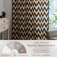 thumbnail image 5 of PixelForge Boho Geometric Linen Curtain, Farmhouse Curtain for Living Room, Light Filtering Rod Pocket, 1 Panel, Black & Mustard, 52 x 84 Inches, 5 of 5