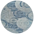 thumbnail image 2 of Addison Rugs Chantille Indoor/Outdoor Transitional Geometric Blue Machine Washable Round Rug, 8' x 8', 2 of 7