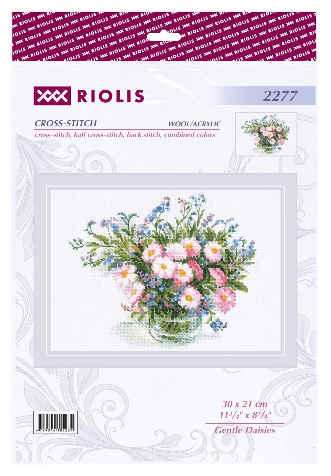 RIOLIS Counted Cross Stitch Kit 11.75"x8.25"-Gentle Daisies