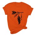 thumbnail image 4 of Dadaria T-Shirt Orange pour Femmes Manches Courtes Col Rond Attrape-Rêves d'Été Chandail Blouses 2TG, 4 of 5