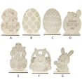 thumbnail image 3 of Style 4 Feliz conejito de Pascua, huevo, pollito, adornos de madera sin terminar, letrero de madera, manualidades, juguetes para niños, decoración de mesa, suministros para fiesta, 3 of 5
