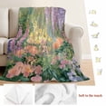 thumbnail image 5 of Spring Floral Blanket Soft Cozy Warm Throw Blanket for Couch, Plush Fuzzy Flannel Fleece Blankets for Sofa, Forest Leaves Trees Blossom Oil Painting Bed Blankets Lightweight Gifts for Women, 30"x40", 5 of 9