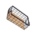 thumbnail image 1 of Inteprter Cesta de alambre, estante de almacenamiento de cosméticos de Metal, decorativo con asas, organizador de cocina para baño, estantes, Almacenamiento y organización del hogar Negro S/32*22*11cm, 1 of 6