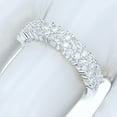 thumbnail image 5 of 4.3mm Wide Sterling Silver Cluster Simulated Marquise and Round Diamond Half Eternity Ring (8.5), 5 of 6