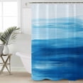 thumbnail image 6 of Shower Curtains Abstract Art Bath Curtain Gradient Blue Waterproof Bathroom Shower Curtain Set with Hooks Decoration 72 x 72 Inches, 6 of 7