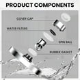 thumbnail image 3 of High Pressure Rain Shower Head, Luxury Modern Look, The Perfect Adjustable Replacement For Your Bathroom Showerhead, Comfortable Shower Experience Even at Low Water Flow (6 Inch), 3 of 5