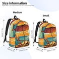 thumbnail image 3 of KLL Vintage Beach Sunset Print Travel Laptop Backpack - College Backpack Business Work Bag Nurse Bag Casual Daypack for Weekender Business Hiking -Small, 3 of 6