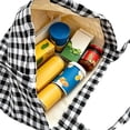 thumbnail image 4 of Tanyzvel Women Gingham Canvas Tote Bag, Reusable Shopping Shoulder Bag, Lightweight Plaid Handbag for School Work Outdoor Daily Use, 4 of 6