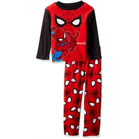 Marvel Boys' Big Spiderman 2-Piece Fleece Pajama Set, Spidey Eye, Red Spidey, Size: 8