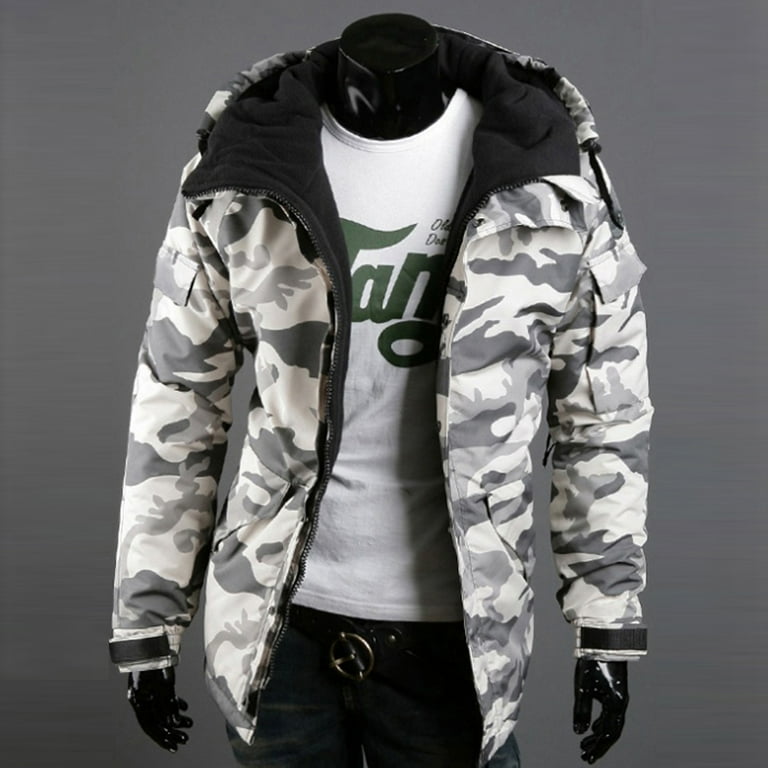 White camo outlet winter coat