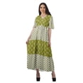 thumbnail image 1 of Moomaya Tunique à Manches Courtes Robes de Cocktail pour Femmes Robe en Coton Slub Imprimée, 1 of 4