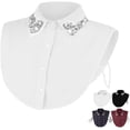 thumbnail image 1 of Collier Détachable en Strass à Carreaux de Noël Rouge, Faux Col pour Femmes, Demi-Chemise, 1 of 8