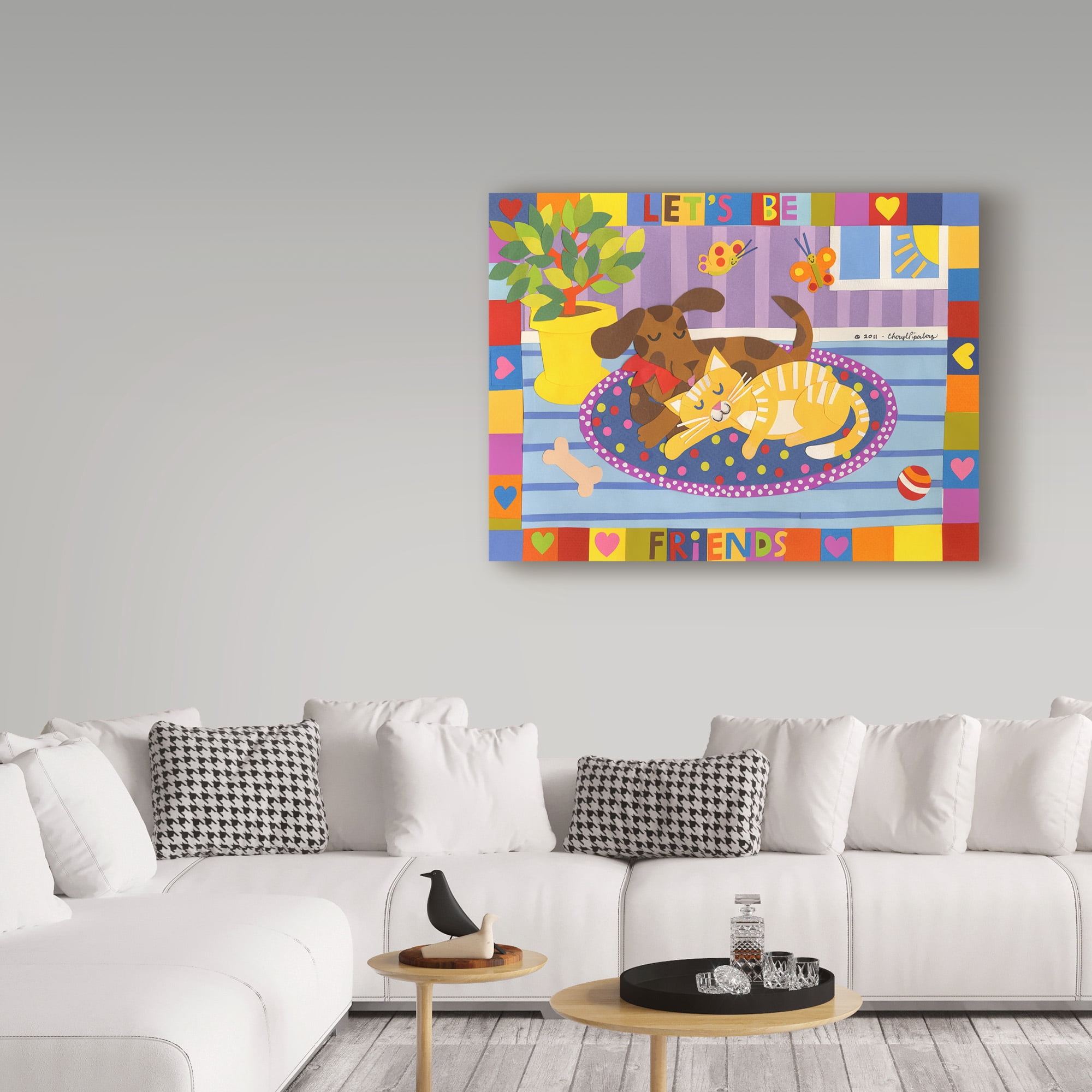 Trademark Fine Art 'Lets Be Friends' Canvas Art by Cheryl Piperberg
